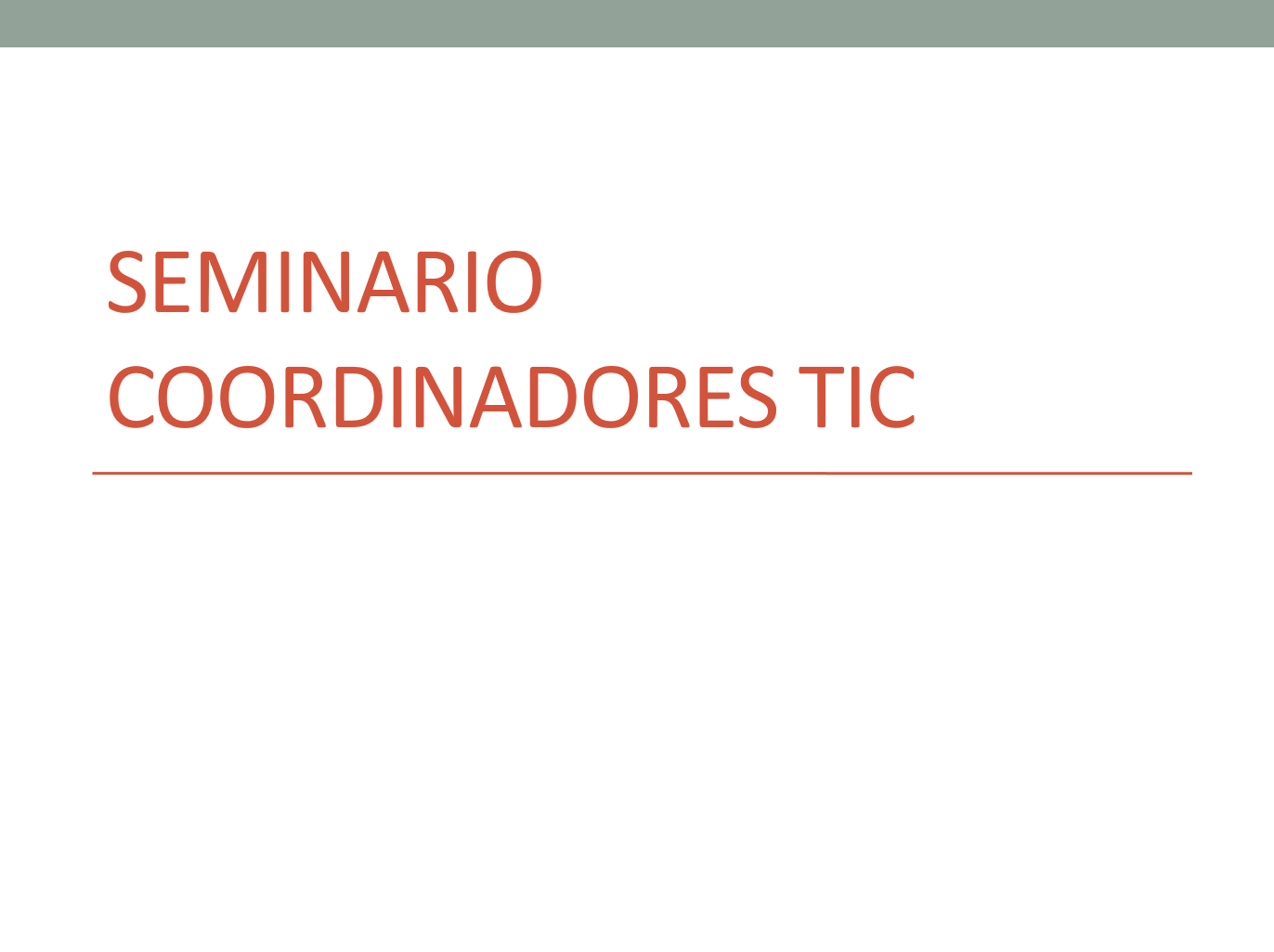 Portada de las presentaciones del seminario TIC